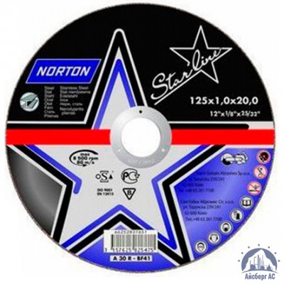 Диск отрезной по металлу 125х1,6x22,23 мм NORTON STARLINE купить в Казани